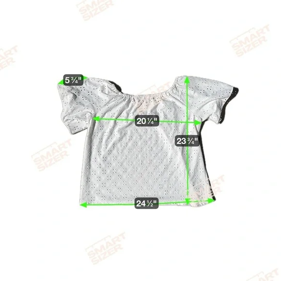 Vince Camuto Women's Blouse White Eyelet Detail W/ Scoop Neck And Tie Sleeves Lg - Picture 6 of 6